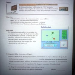 Collisions and momentum phet activity answer key